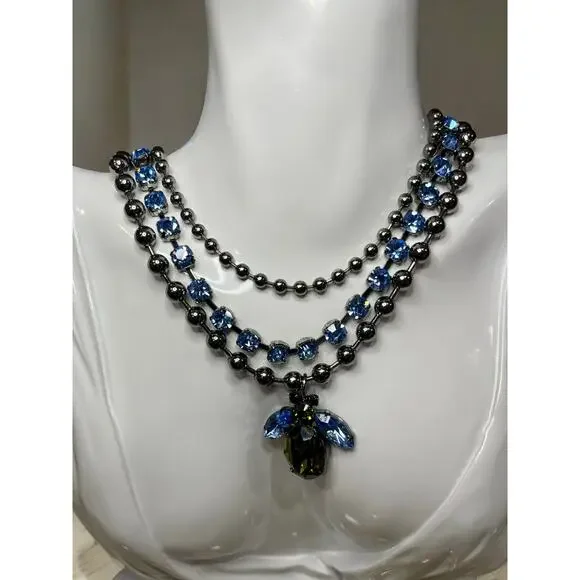 Y2K Coach Poppy Swarovski Crystal Bee Necklace, Bracelet & Earring Jewelry Set - Picture 2 of 13